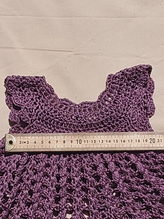 Lilac Crocheted Dress 6 to 12 months