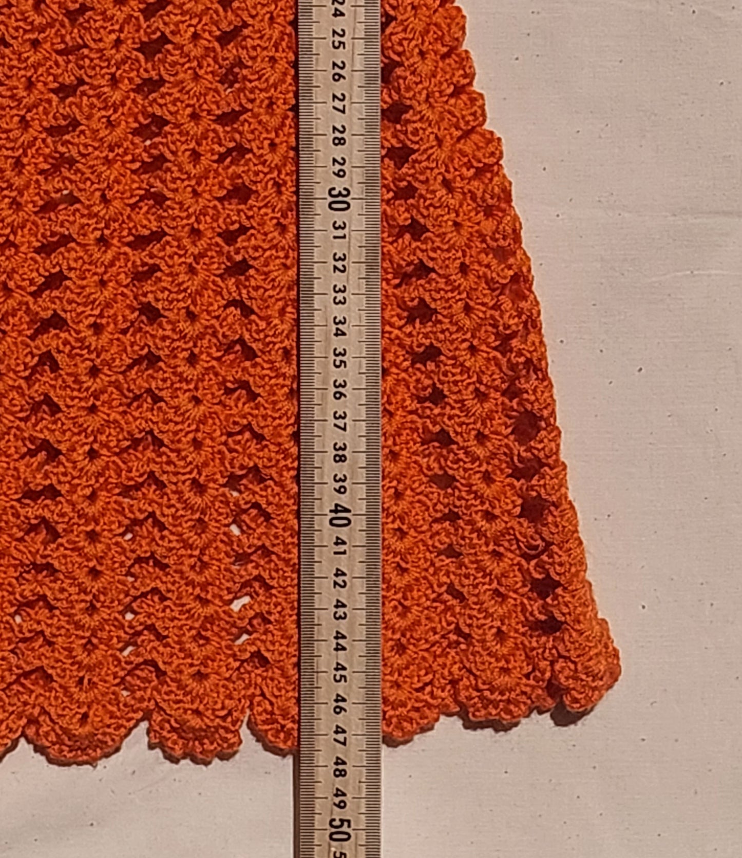 Orange Little Wildflower Crochet  Dress