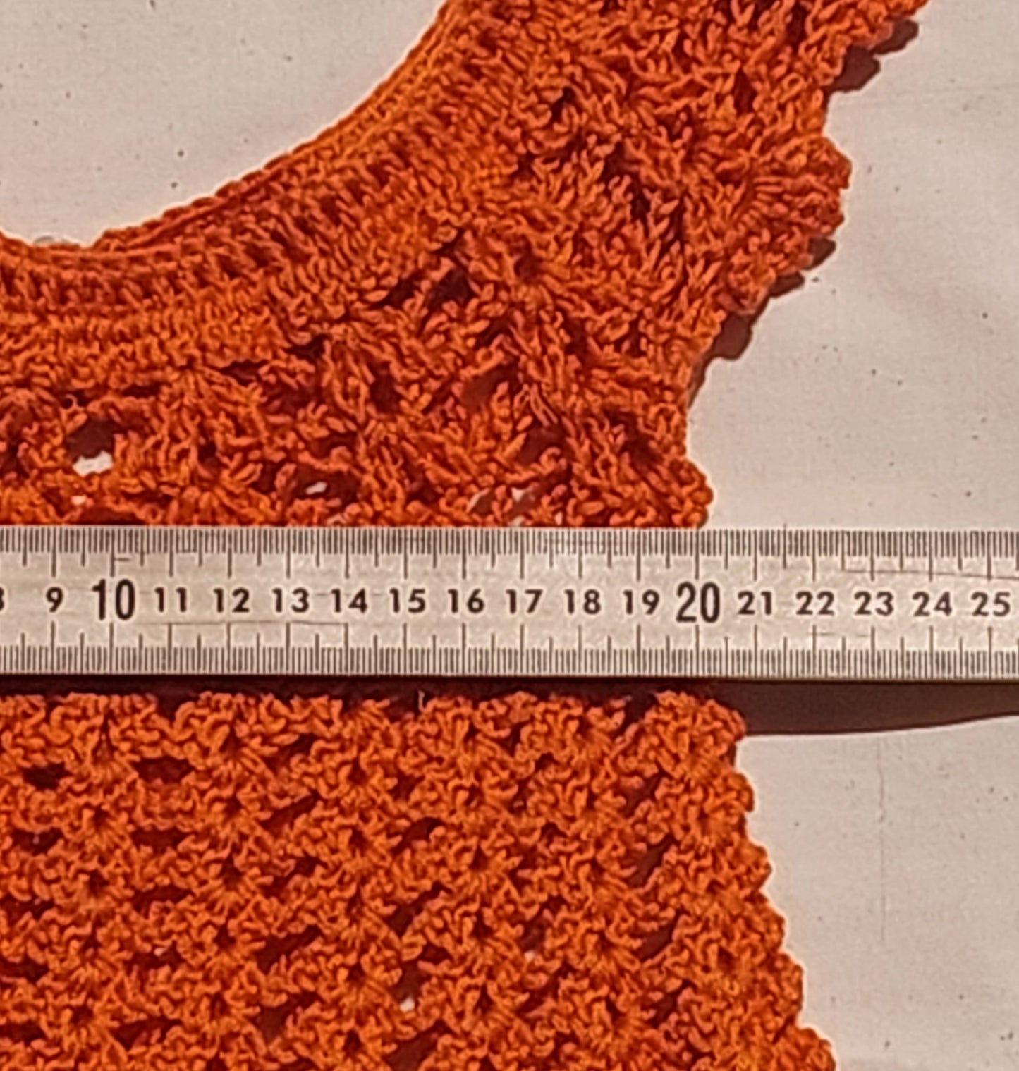 Orange Little Wildflower Crochet  Dress