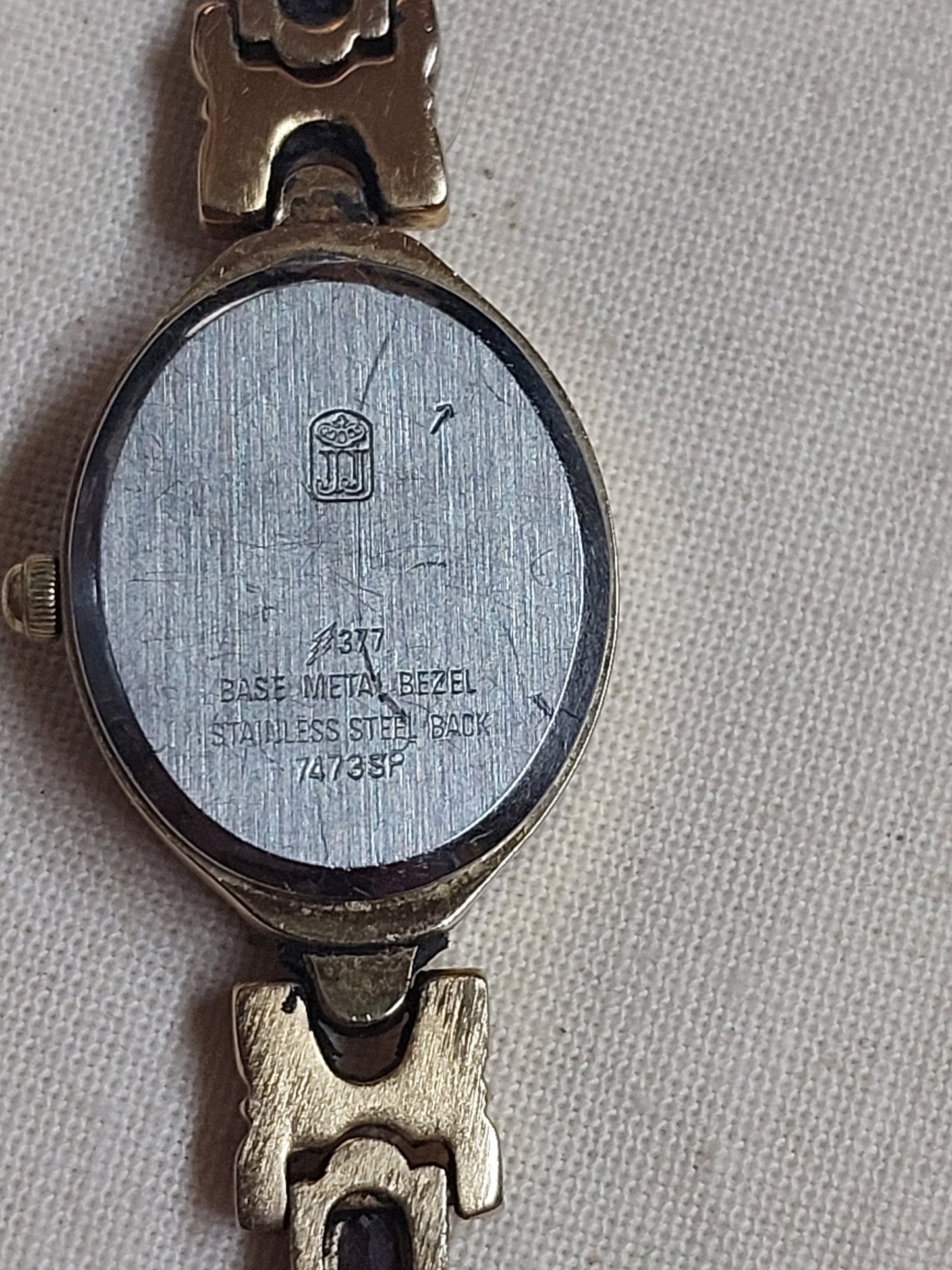 Jules Jurgenson  Watch with Amethyst Stones | New Battery | Working