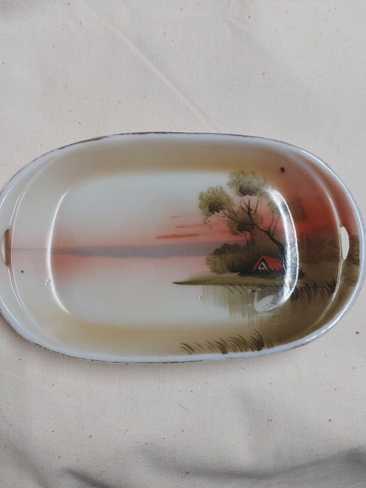 🏺 Antique Nippon Porcelain Hand-Painted Serving Tray | c.1910–1921