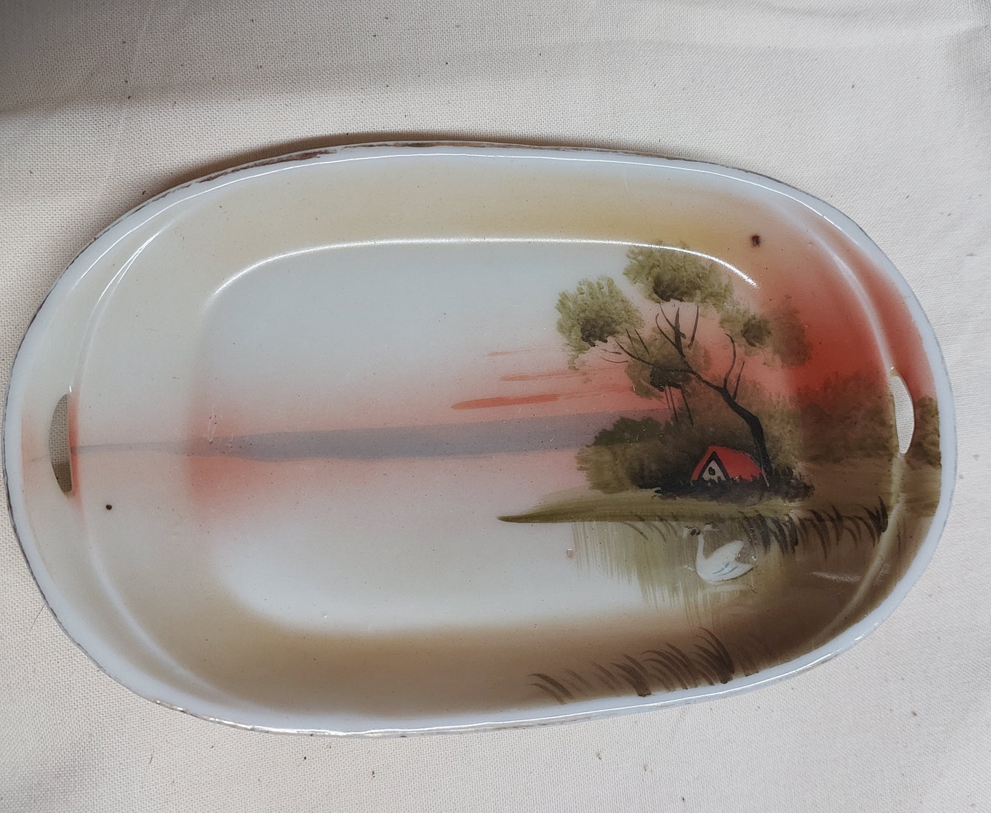 🏺 Antique Nippon Porcelain Hand-Painted Serving Tray | c.1910–1921