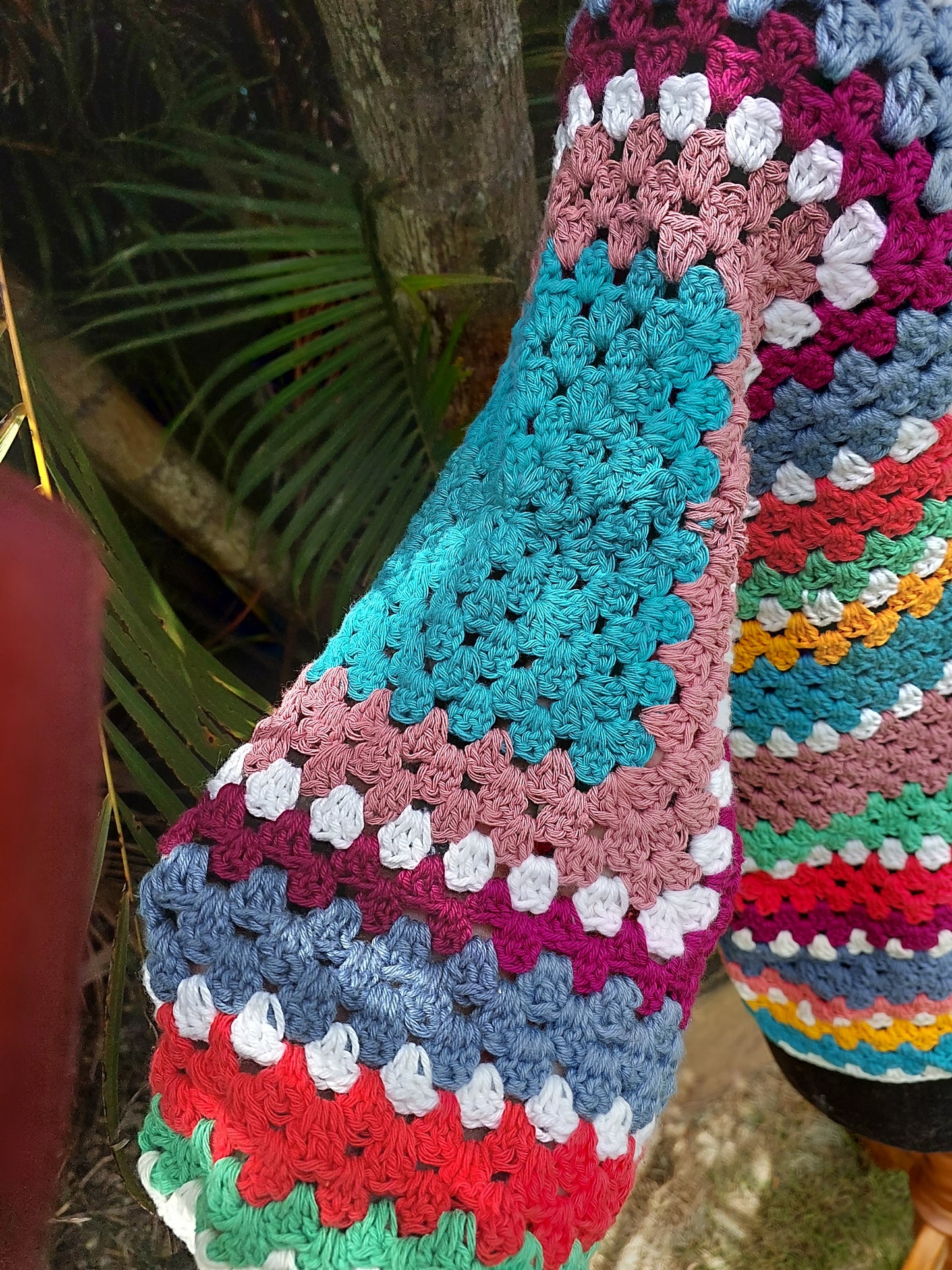 Handmade Crochet Festival Top – Rainbow Granny Square