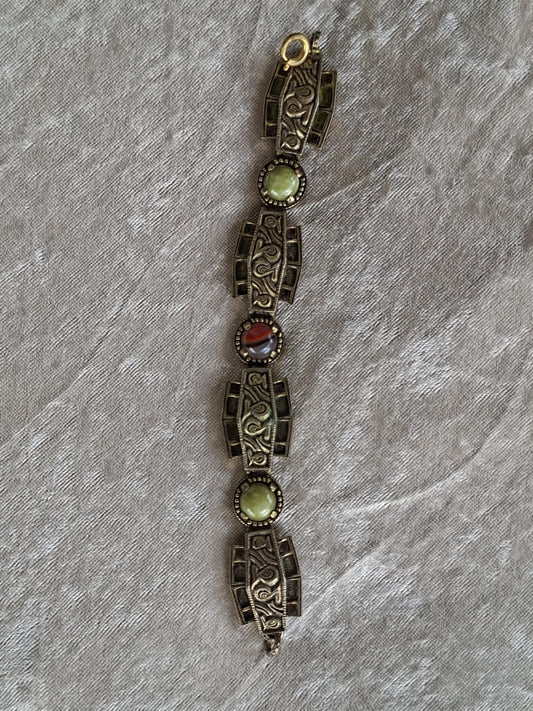 Vintage MIRACLE “Anglo Saxon” Bracelet – 1960s–80s Celtic Revival