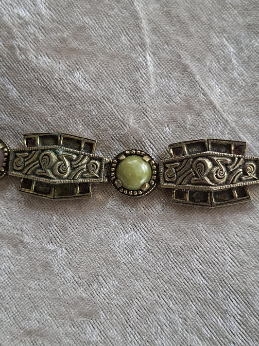 Vintage MIRACLE “Anglo Saxon” Bracelet – 1960s–80s Celtic Revival